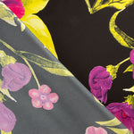 Satén Estampado Maxi Flor Púrpura - Ribes y Casals