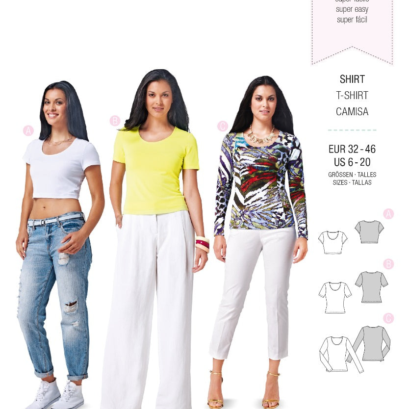 Patrón Burda 6820 Shirt - Ribes y Casals