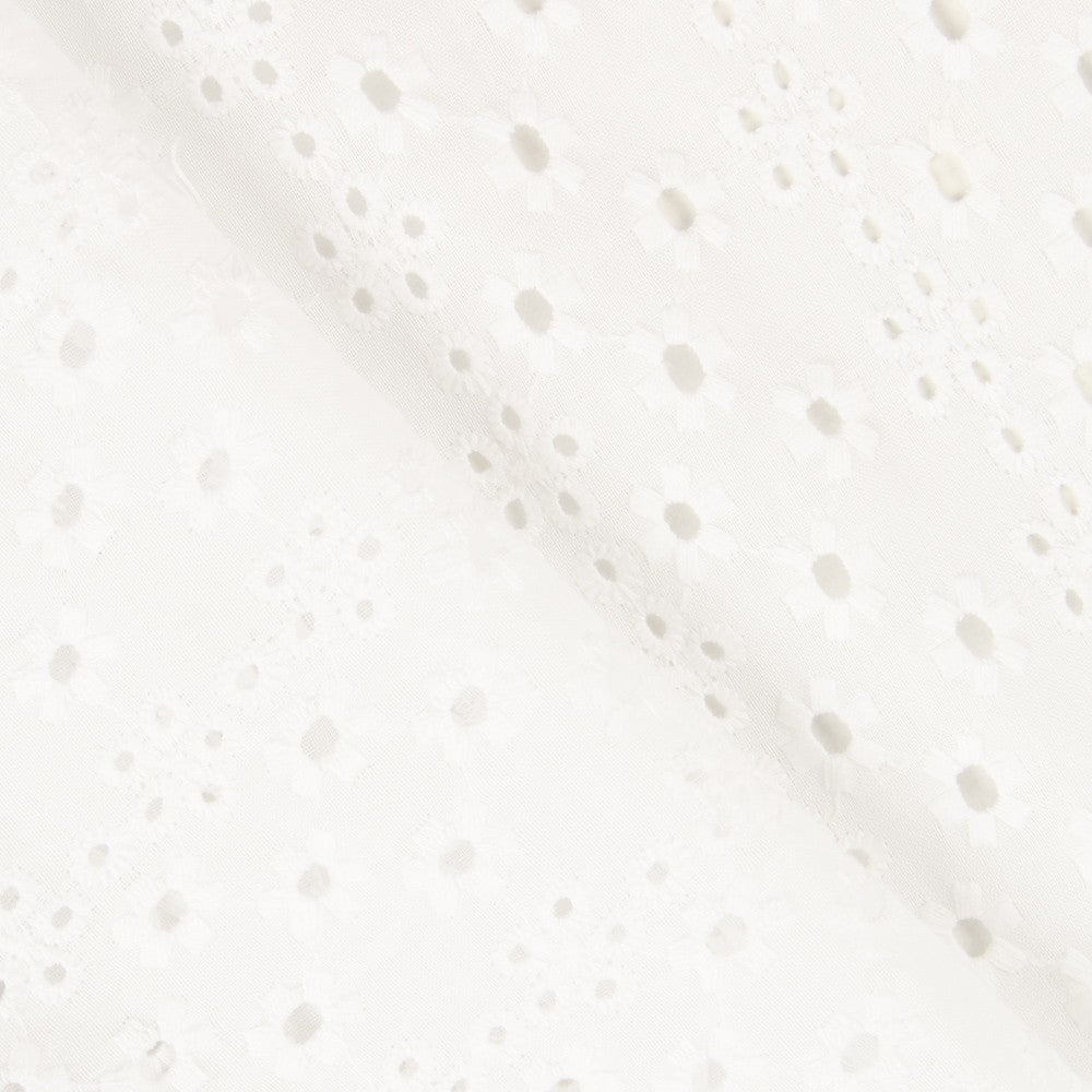 Tela Bordado Suizo Multi Flor Blanco Roto - Ribes y Casals