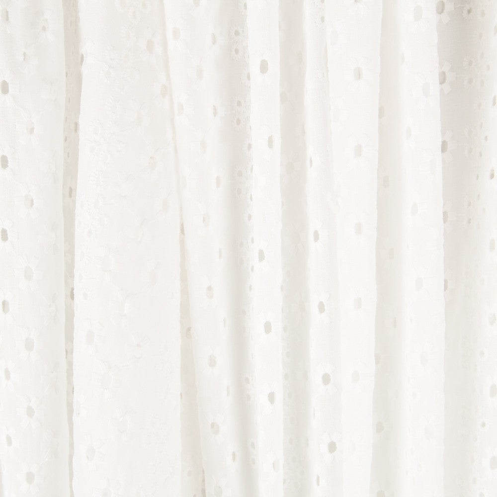 Tela Bordado Suizo Multi Flor Blanco Roto - Ribes y Casals