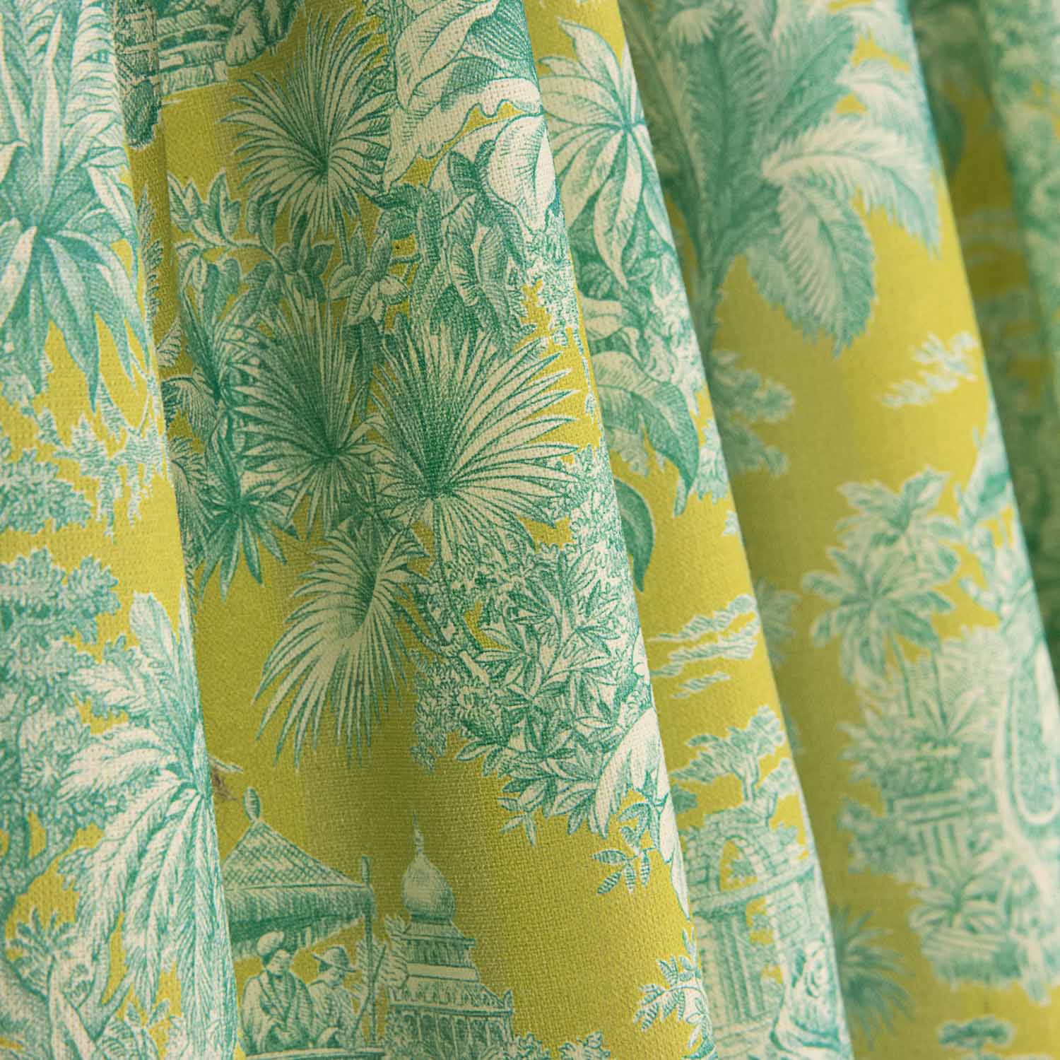 Popelín Algodón Estampado Jungla Exótica Lima - Ribes y Casals