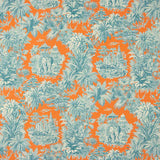 Popelín Algodón Estampado Jungla Exótica Naranja - Ribes y Casals