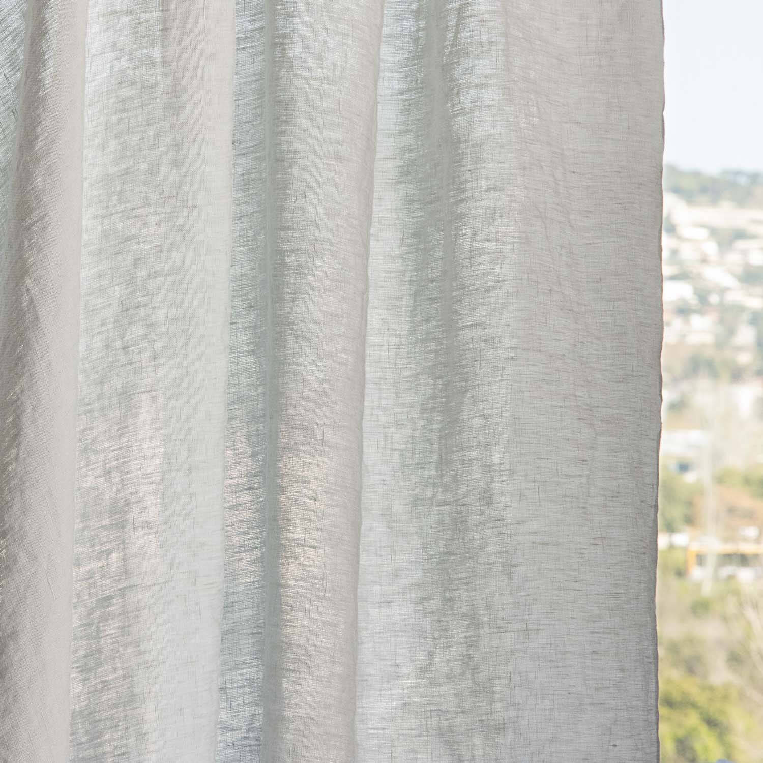 Visillo 100% Lino Gris Suave - Ribes y Casals