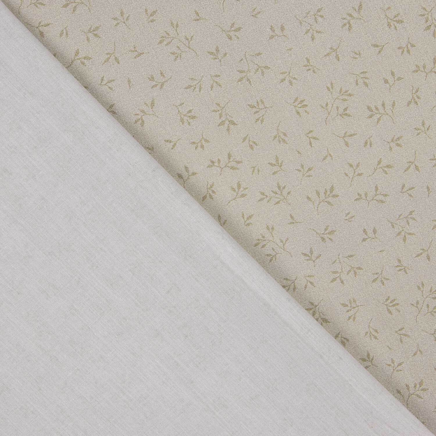 Percal Estampado Leaves Verde Suave - Ribes y Casals