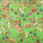 Gasa Georgette Lúrex Jardín Esmeralda - Ribes y Casals