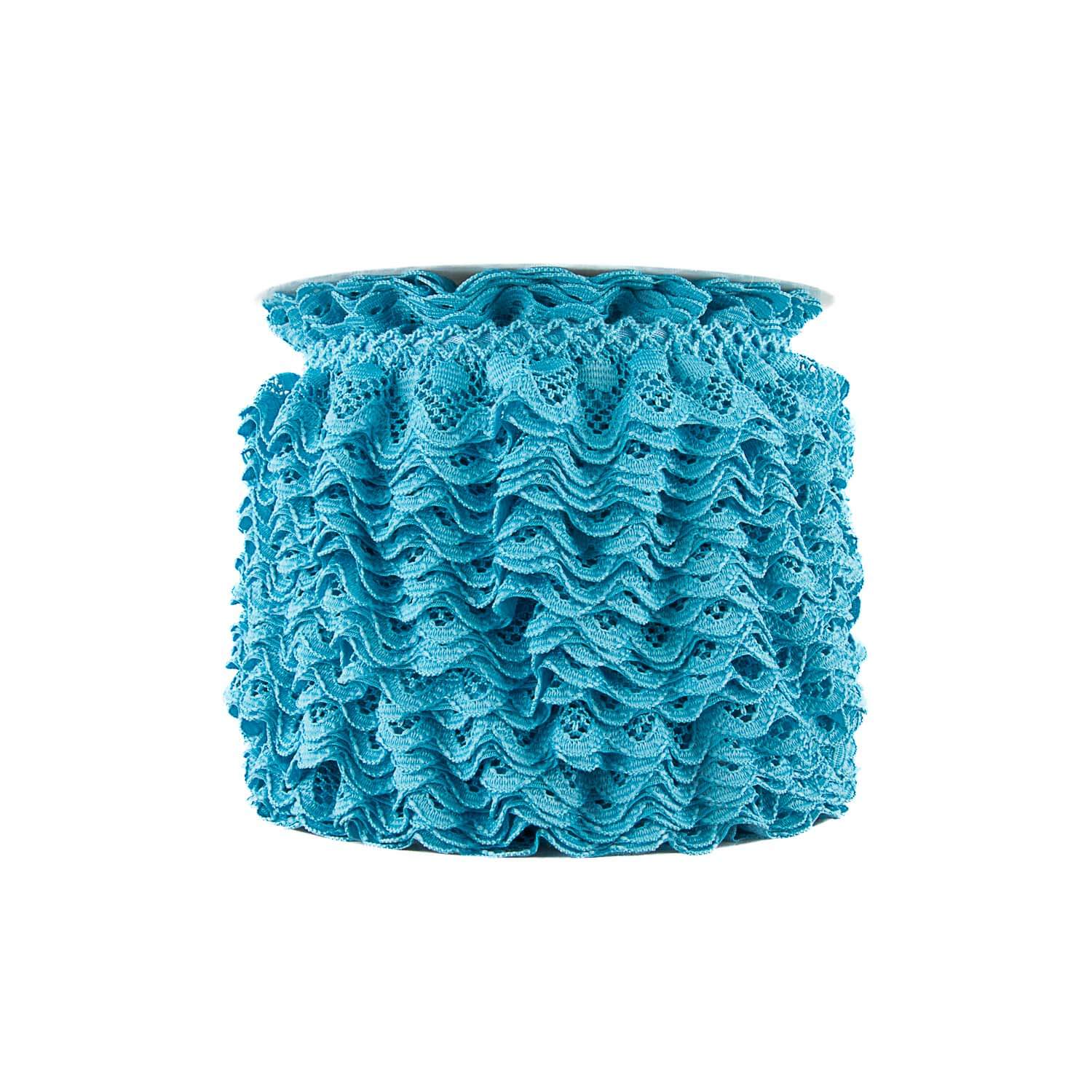 Tira de Puntilla Azul Turquesa 22 mm - Ribes y Casals