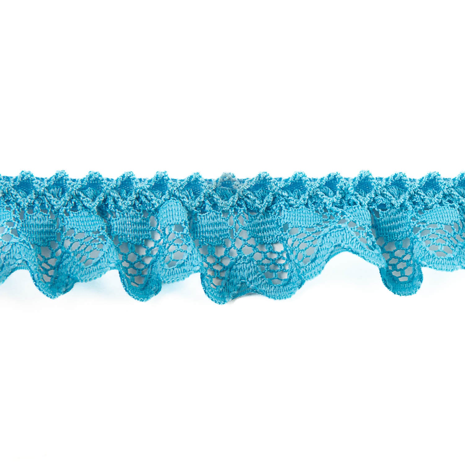 Tira de Puntilla Azul Turquesa 22 mm - Ribes y Casals