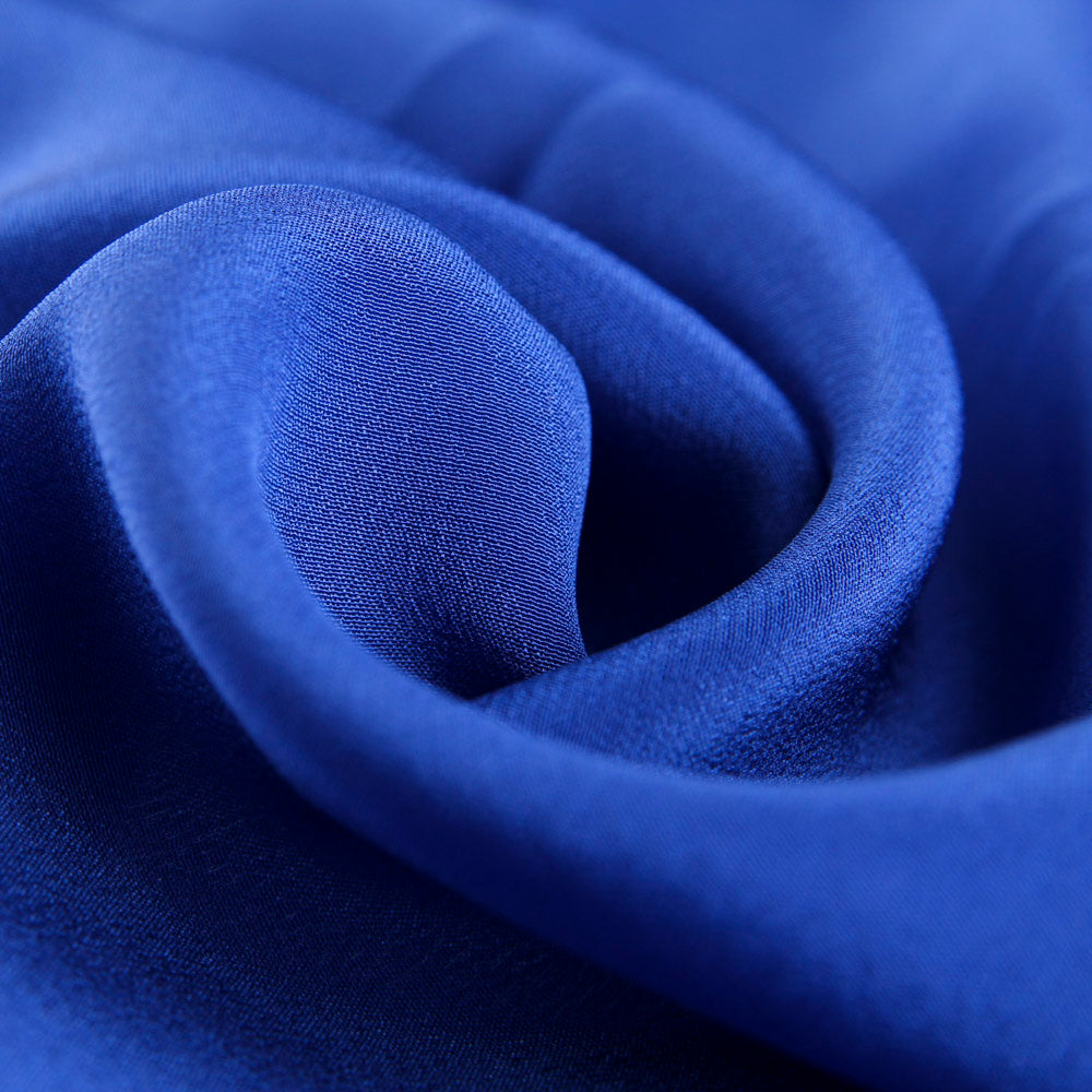 Crep China Seda Natural Azulón - Ribes y Casals