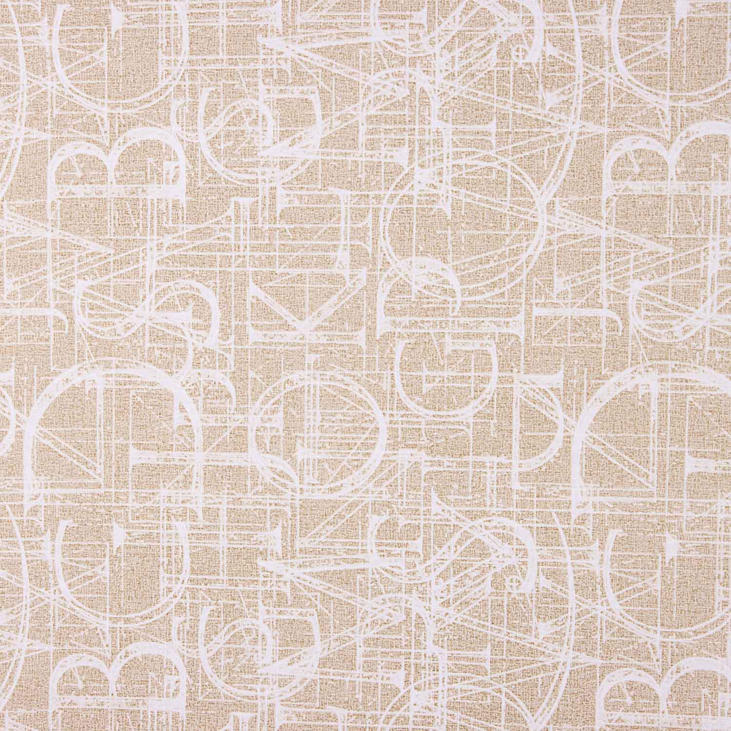 Loneta Geométrica Abstracta Beige - Ribes y Casals