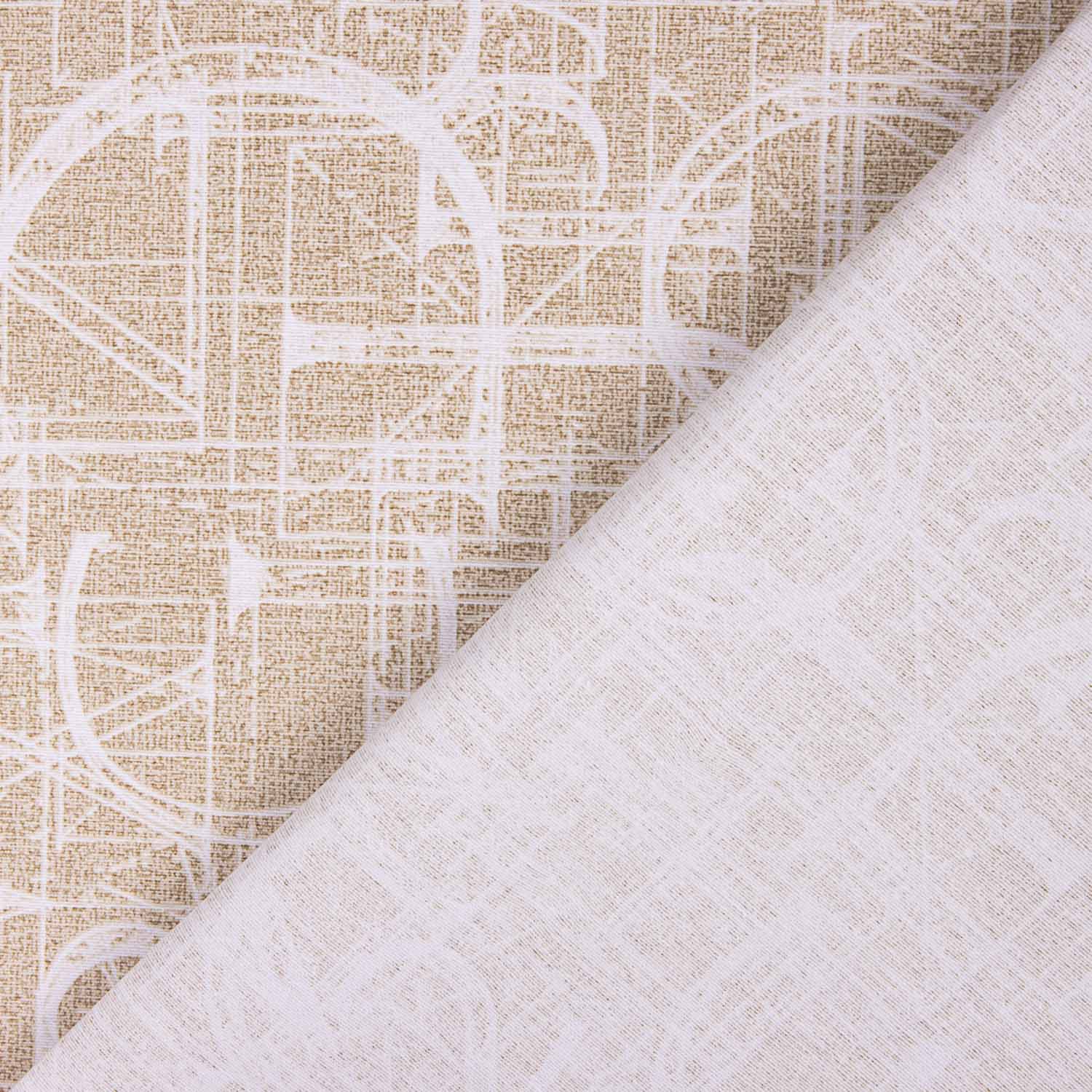 Loneta Geométrica Abstracta Beige - Ribes y Casals