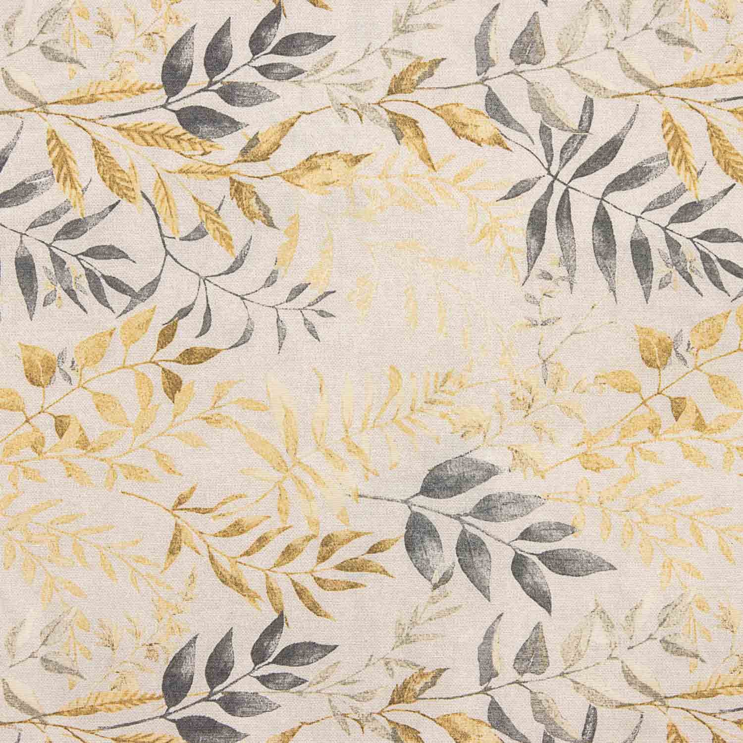 Loneta Hojas Mostaza y Gris - Ribes y Casals