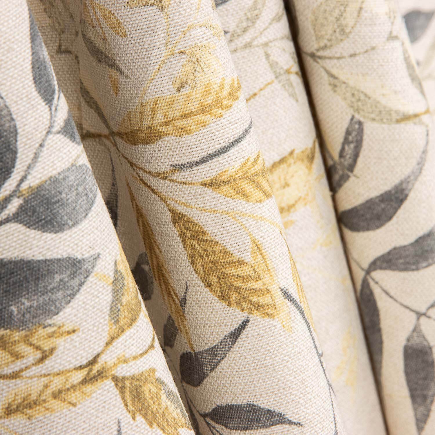 Loneta Hojas Mostaza y Gris - Ribes y Casals