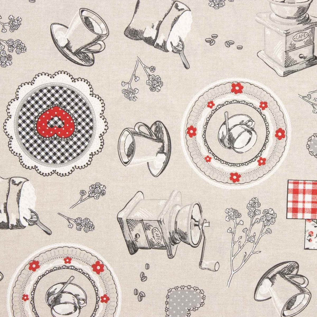 Loneta Estampada Café Nostalgia - Ribes y Casals