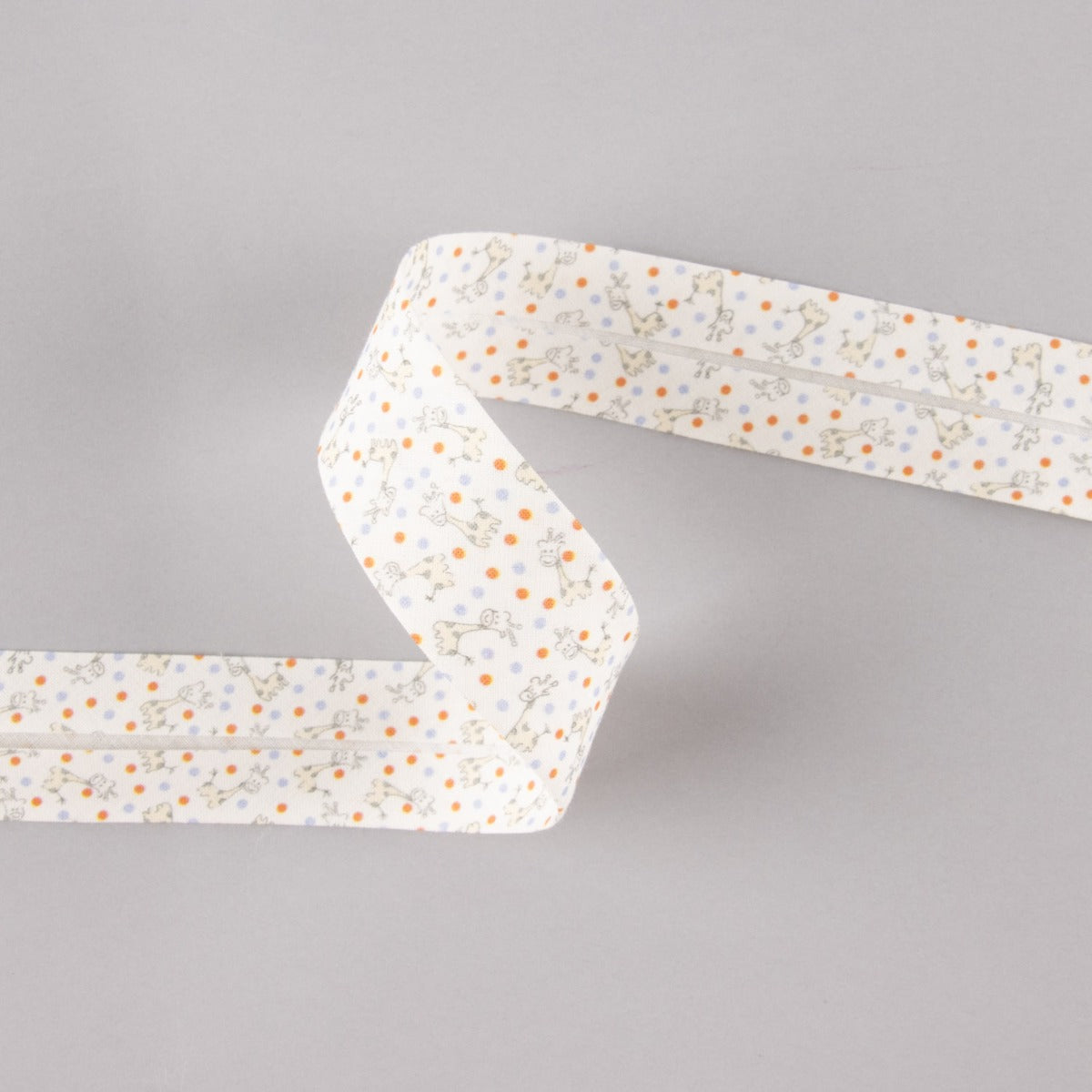 Cinta Bies Jirafas Azul-Coral 30mm - Ribes y Casals