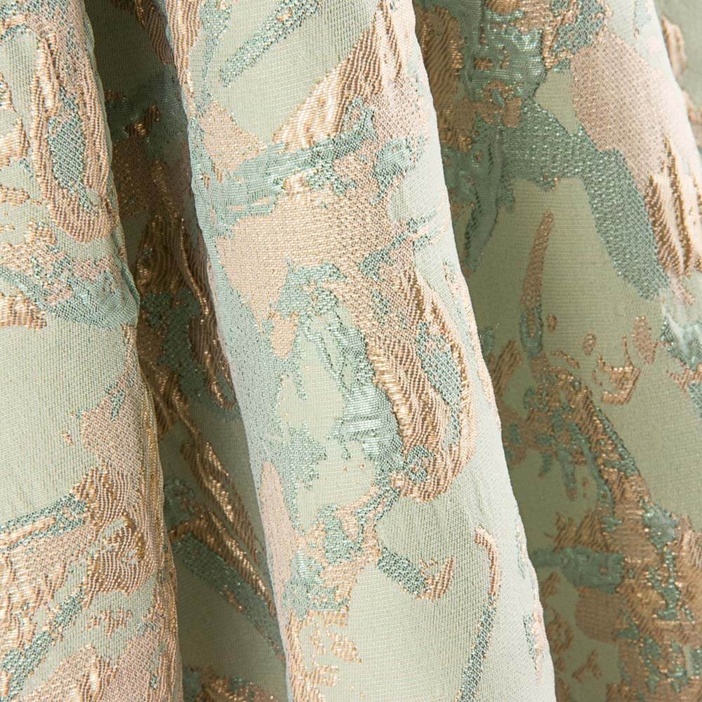 Brocado Lurex Floral Verde Agua - Ribes y Casals