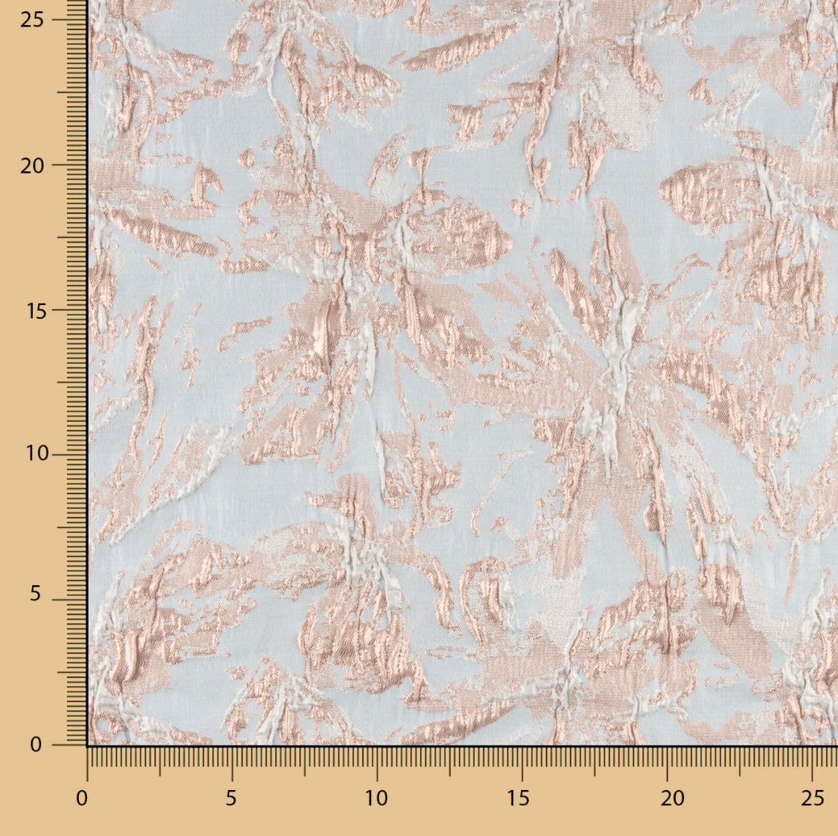 Brocado Lurex Floral Salmón - Ribes y Casals