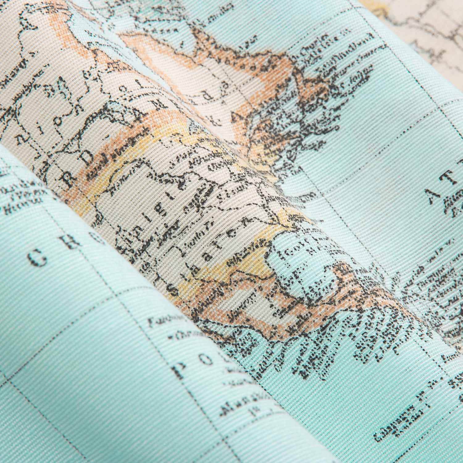 Loneta estampada Mapamundi Vintage - Ribes y Casals