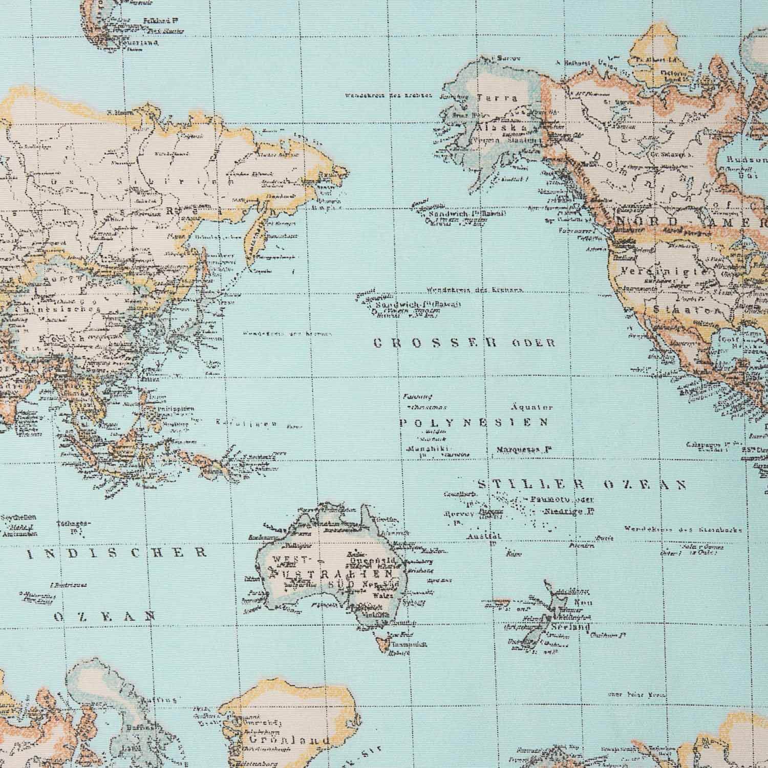 Loneta estampada Mapamundi Vintage - Ribes y Casals