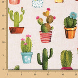 Loneta Estampada Cactus Color - Ribes y Casals