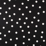 Popelín Spandex Lunares Blanco 30mm Negro - Ribes y Casals