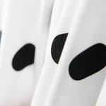 Popelín Spandex Lunares Negro 30mm Blanco - Ribes y Casals