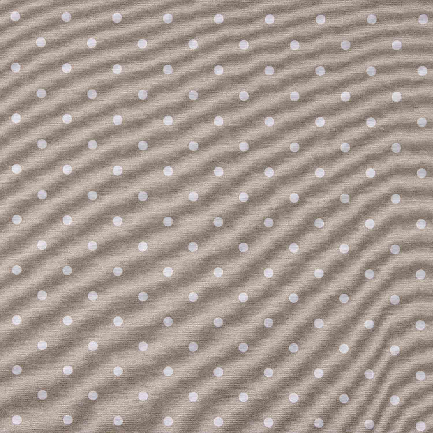 Loneta Estampada Lunares Blancos sobre Beige - Ribes y Casals