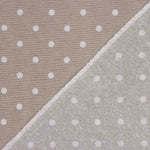 Loneta Estampada Lunares Blancos sobre Beige - Ribes y Casals