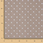 Loneta Estampada Lunares Blancos sobre Beige - Ribes y Casals