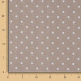 Loneta Estampada Lunares Blancos sobre Beige - Ribes y Casals