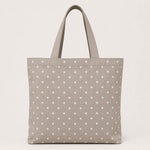 Loneta Estampada Lunares Blancos sobre Beige - Ribes y Casals