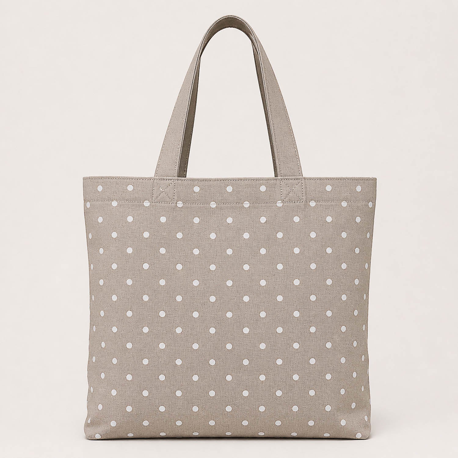 Loneta Estampada Lunares Blancos sobre Beige - Ribes y Casals