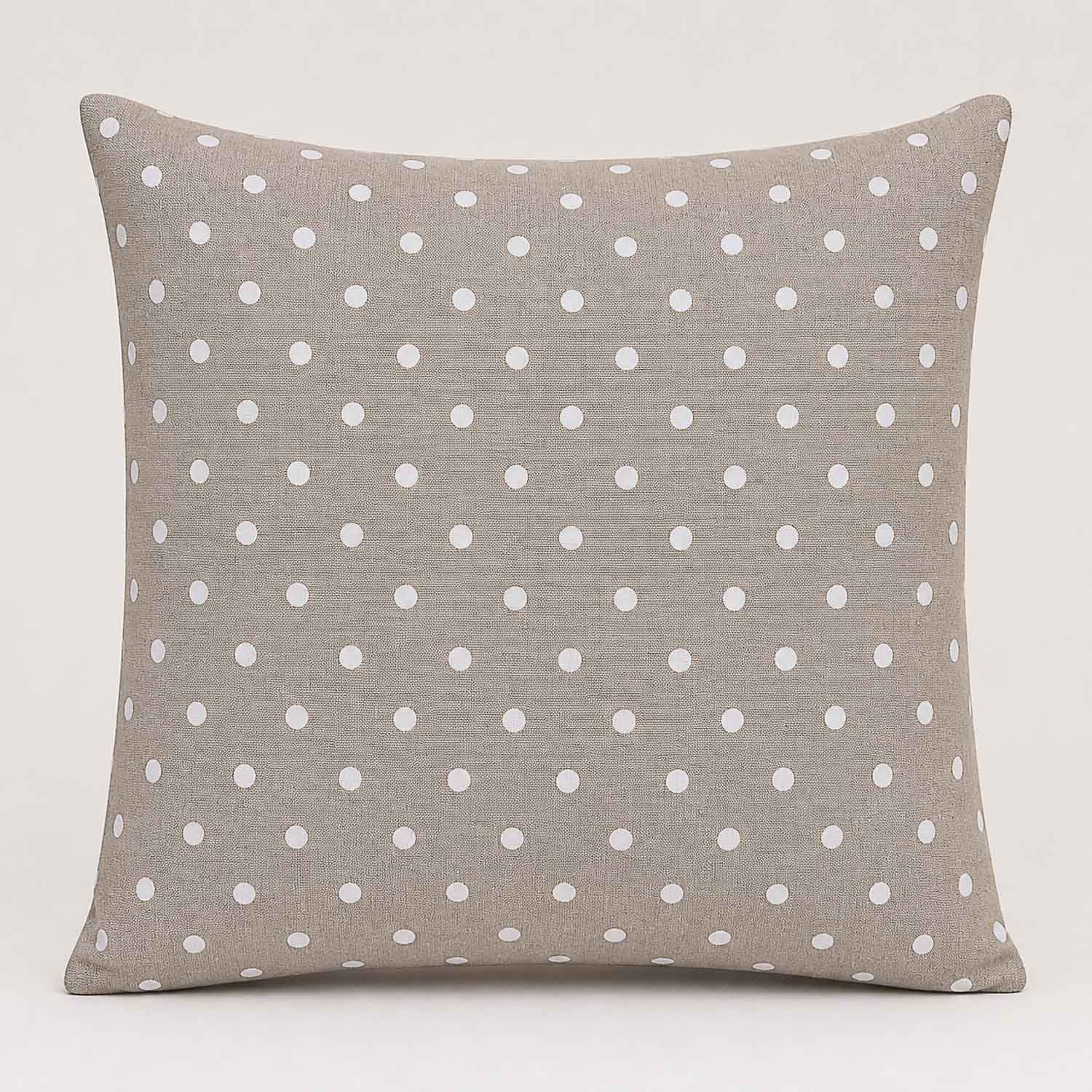 Loneta Estampada Lunares Blancos sobre Beige - Ribes y Casals