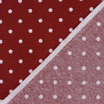 Loneta Estampada Lunares Blancos sobre Granate - Ribes y Casals