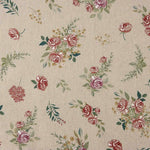 Loneta Estampada Floral Romántica sobre Beige - Ribes y Casals