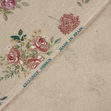 Loneta Estampada Floral Romántica sobre Beige - Ribes y Casals