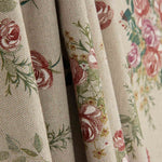 Loneta Estampada Floral Romántica sobre Beige - Ribes y Casals