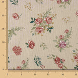 Loneta Estampada Floral Romántica sobre Beige - Ribes y Casals