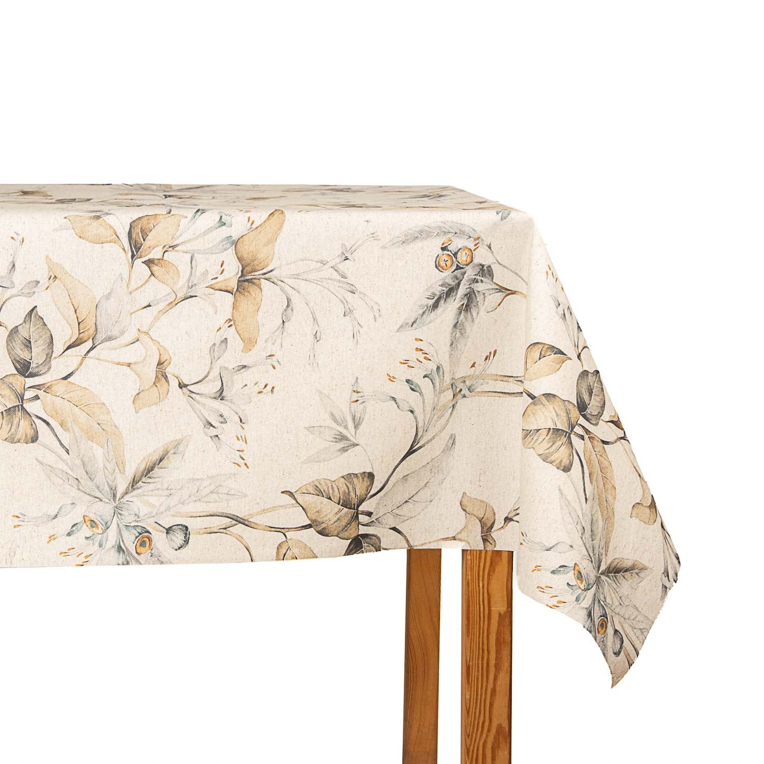 Mantelería Antimanchas Floral Beige - Ribes y Casals