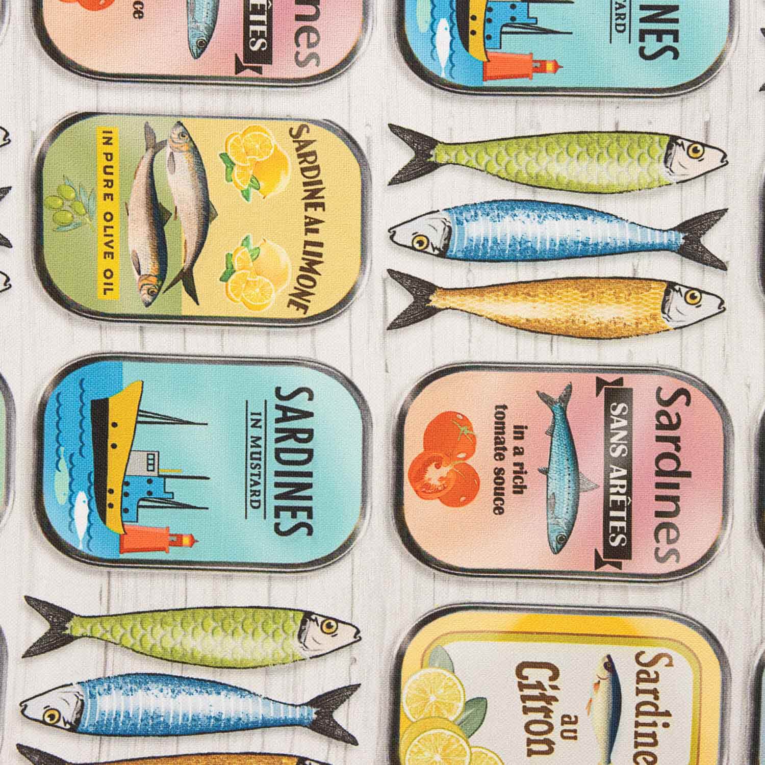 Mantelería Latas de Sardinas Vintage - Ribes y Casals