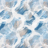 Loneta Estampada Círculos Abstractos Azul - Ribes y Casals