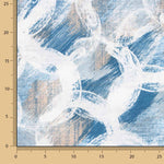 Loneta Estampada Círculos Abstractos Azul - Ribes y Casals