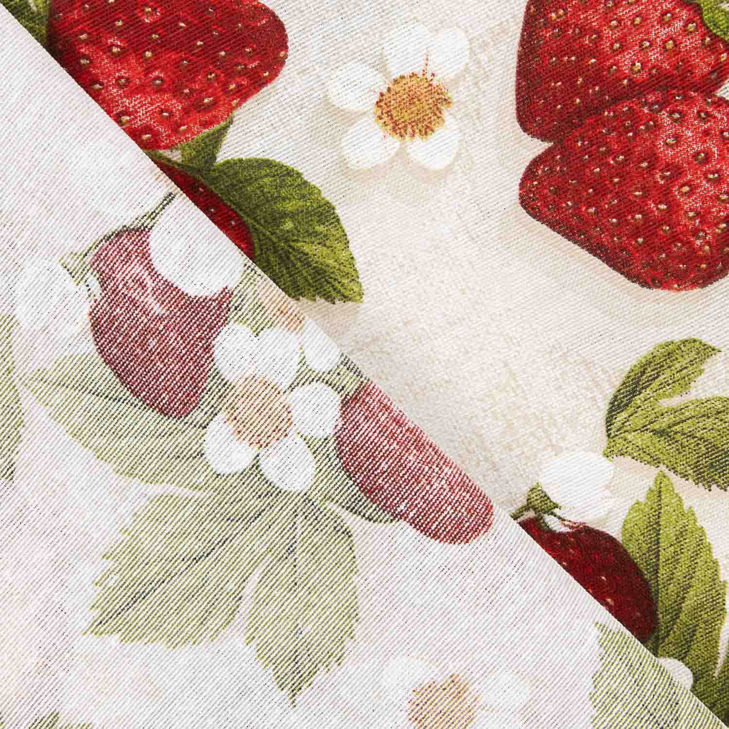 Loneta Estampada Fresas y Flores Multicolor - Ribes y Casals