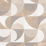 Loneta Estampada Geométrica Curvas Beige - Ribes y Casals