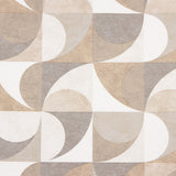 Loneta Estampada Geométrica Curvas Beige - Ribes y Casals