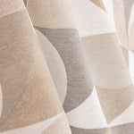 Loneta Estampada Geométrica Curvas Beige - Ribes y Casals