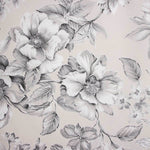Loneta Estampada Flores Elegantes Gris - Ribes y Casals