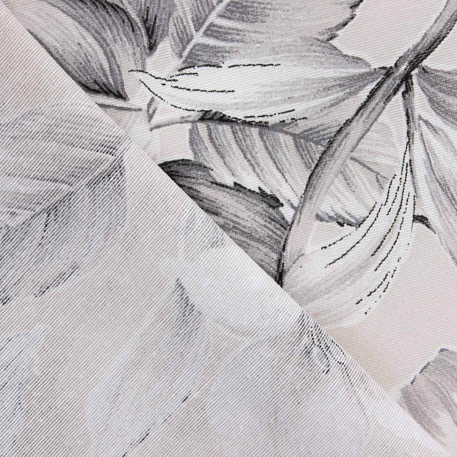 Loneta Estampada Flores Elegantes Gris - Ribes y Casals