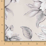 Loneta Estampada Flores Elegantes Gris - Ribes y Casals