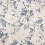 Loneta Estampada Flores Acuarela Azul y Beige - Ribes y Casals