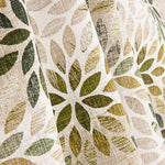 Loneta Estampada Rosetones de Hojas Verde - Ribes y Casals